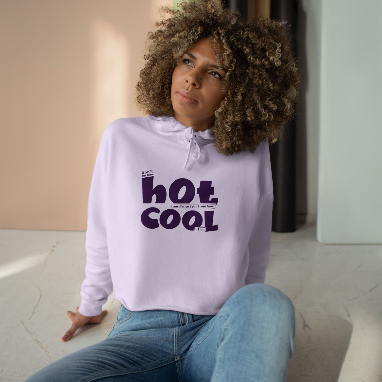 Cool Hot Girl Crop Hoodie